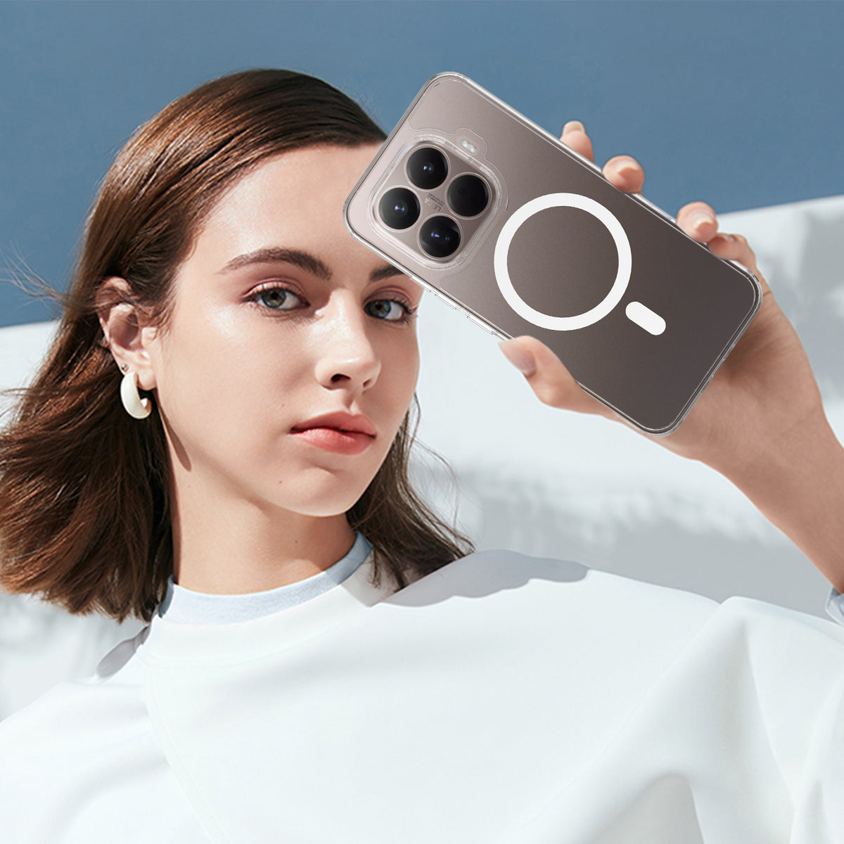 Xiaomi 17T Genomskinligt Magnetiskt mobilskal TPU + Akryl Bakstycke