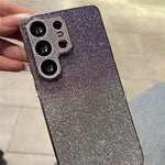 Samsung Galaxy S26 Ultra-skal med strass, kameraram, gradient, glitter, PC+TPU-mobilskal med elektropläterad ram