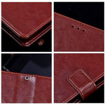 IDEWEI For Oppo A77s 4G Bump Proof PU Leather Flip Stand Wallet Cover Crazy Horse Texture Phone Protective Case