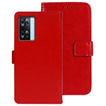 IDEWEI For Oppo A77s 4G Bump Proof PU Leather Flip Stand Wallet Cover Crazy Horse Texture Phone Protective Case
