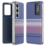 For Samsung Galaxy S26+ Case Card Slot View Window Gradient Color Checkered Pattern Leather Phone Cover