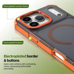 For iPhone 17 Pro Magnetic Case Electroplated Frame Skin-touch TPU+PC Phone Cover