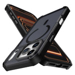 For iPhone 17 Pro Magnetic Case Electroplated Frame Skin-touch TPU+PC Phone Cover