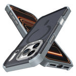 For iPhone 17 Pro Magnetic Case Electroplated Frame Skin-touch TPU+PC Phone Cover