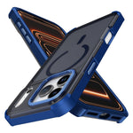 For iPhone 17 Pro Magnetic Case Electroplated Frame Skin-touch TPU+PC Phone Cover