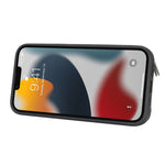 For iPhone 12 Pro Max  /  13 Pro Max Zipper Wallet Case Litchi Texture Leather Back Phone Cover with Metal Ring Holder