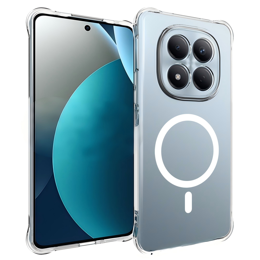 WANLONFENG for Xiaomi Redmi Note 15 4G (Global) WL1 Series 2.0mm Magnetic Case Clear TPU Phone Back Cover with 2Pcs Screen Films