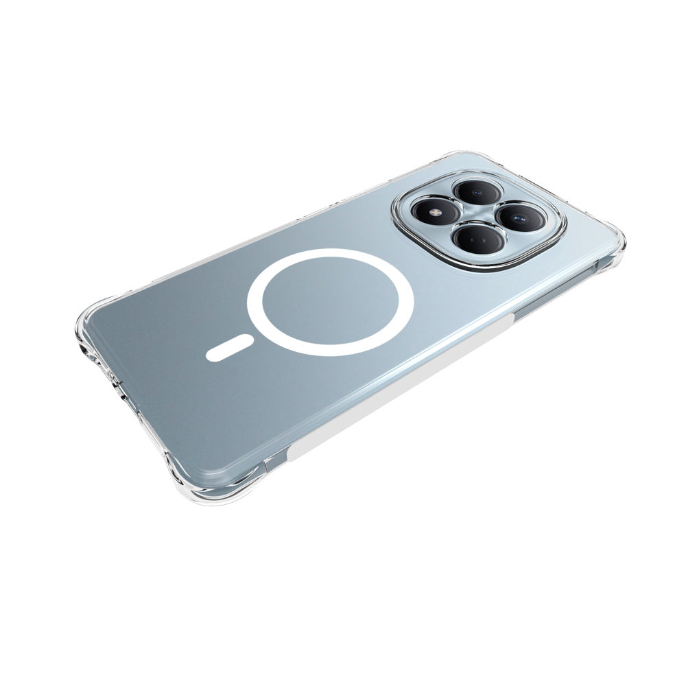 WANLONFENG for Xiaomi Redmi Note 15 4G (Global) TM1 Series 2.0mm Magnetic Case Clear TPU Phone Back Cover