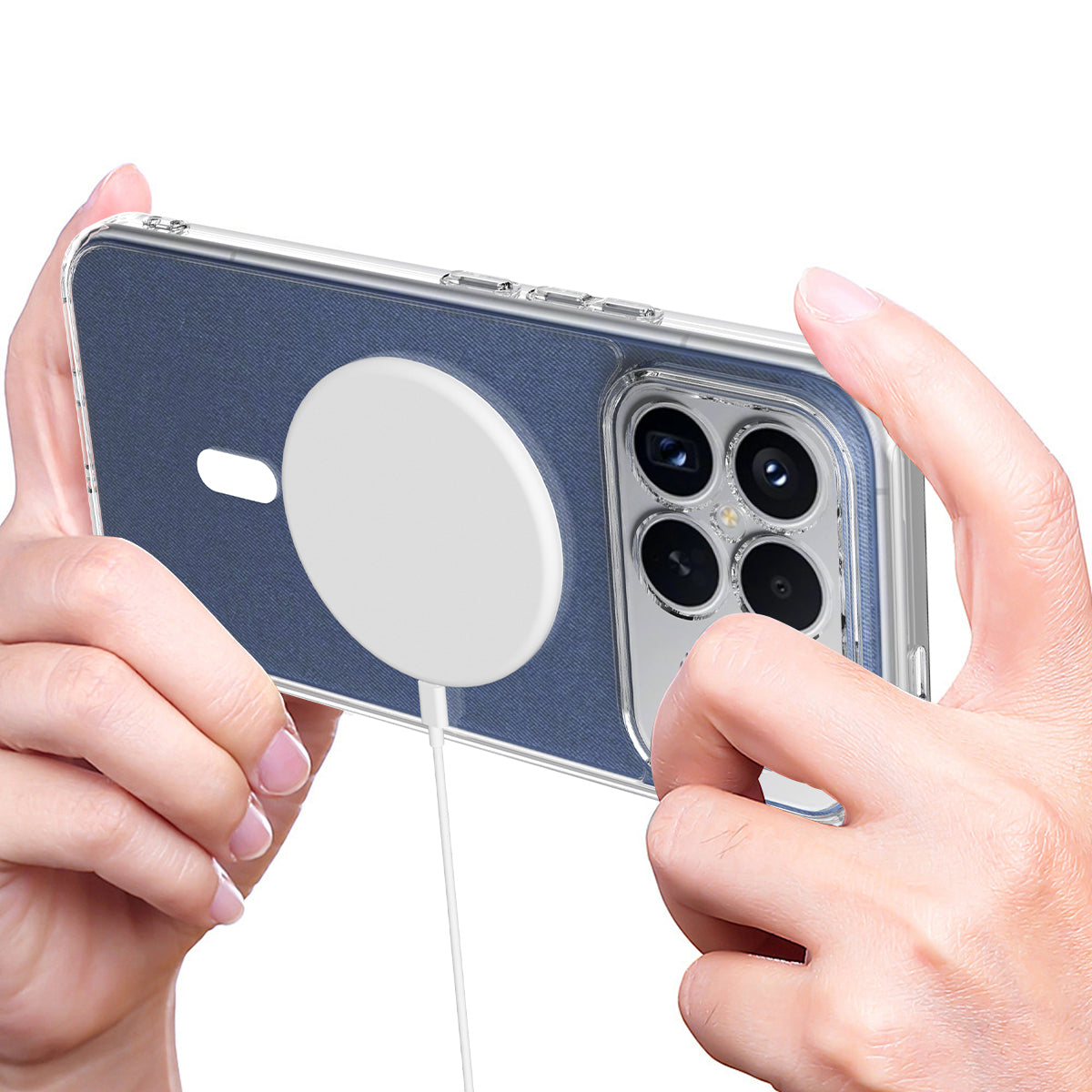 Xiaomi Poco F8 Ultra / Xiaomi Redmi K90 Pro Max 5G Genomskinligt Magnetiskt mobilskal TPU + Akryl Bakstycke
