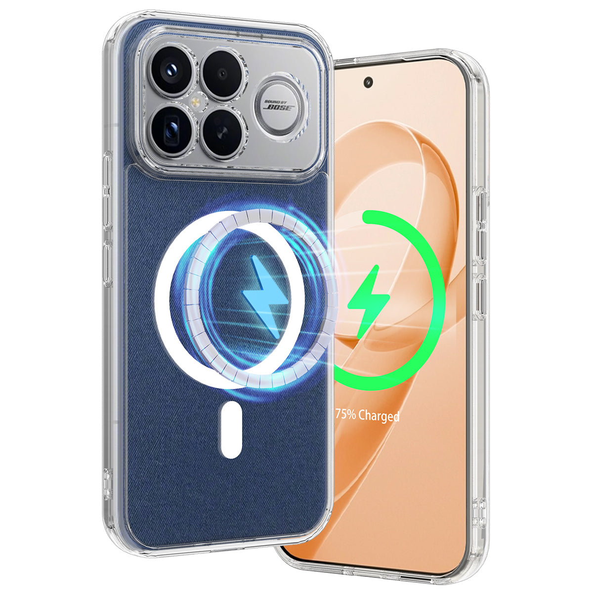 Xiaomi Poco F8 Ultra / Xiaomi Redmi K90 Pro Max 5G Genomskinligt Magnetiskt mobilskal TPU + Akryl Bakstycke