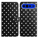 For Google Pixel 11 Pro XL Leather Case Polka Dot Pattern Wallet Stand Folio Phone Cover