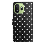 For OnePlus 15T 5G Leather Case Polka Dot Pattern Wallet Stand Folio Phone Cover