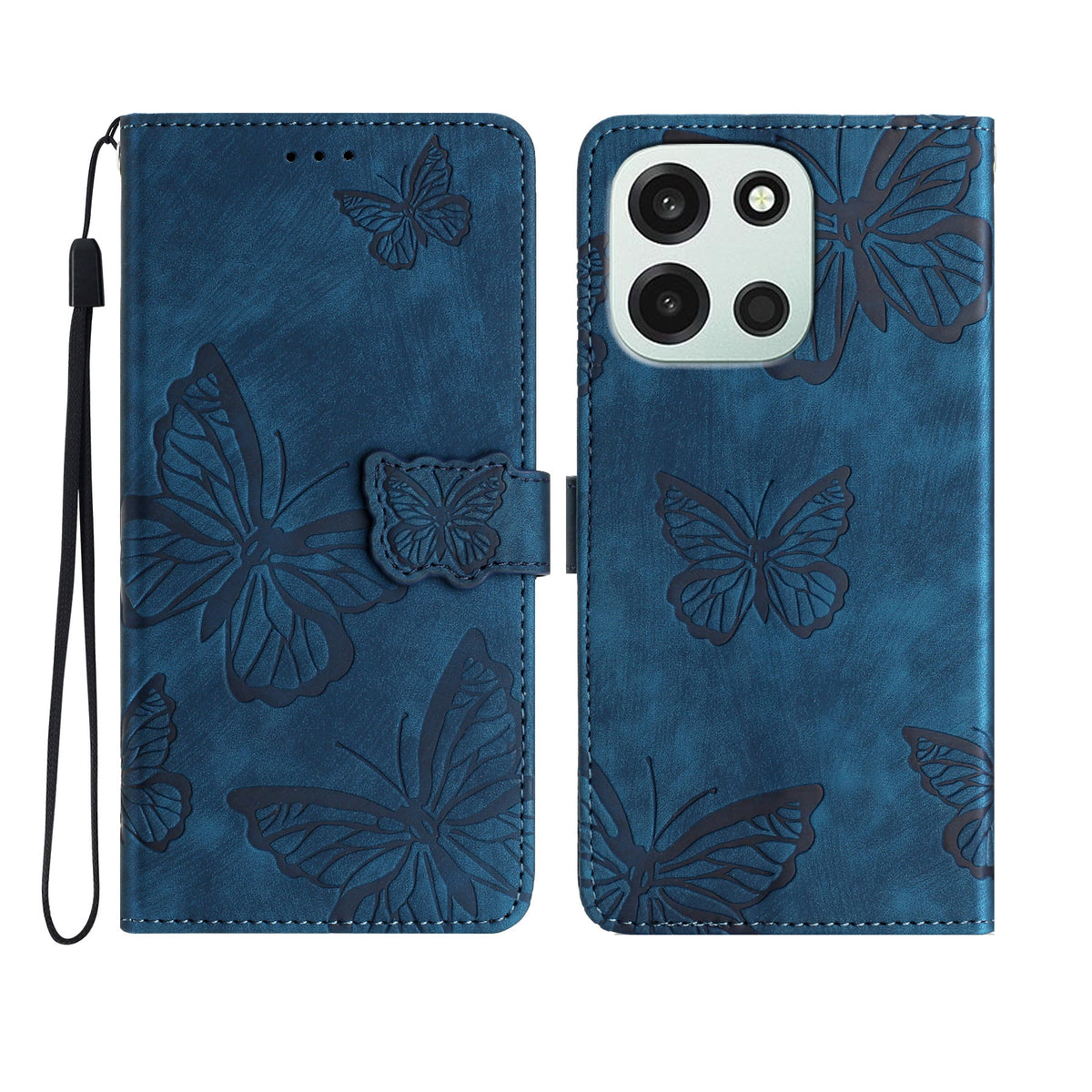 OnePlus Nord 6 5G / Turbo 6V 5G / Turbo 6 5G-skal, fjärilsdesign, fällbart läderfodral, hud-touch