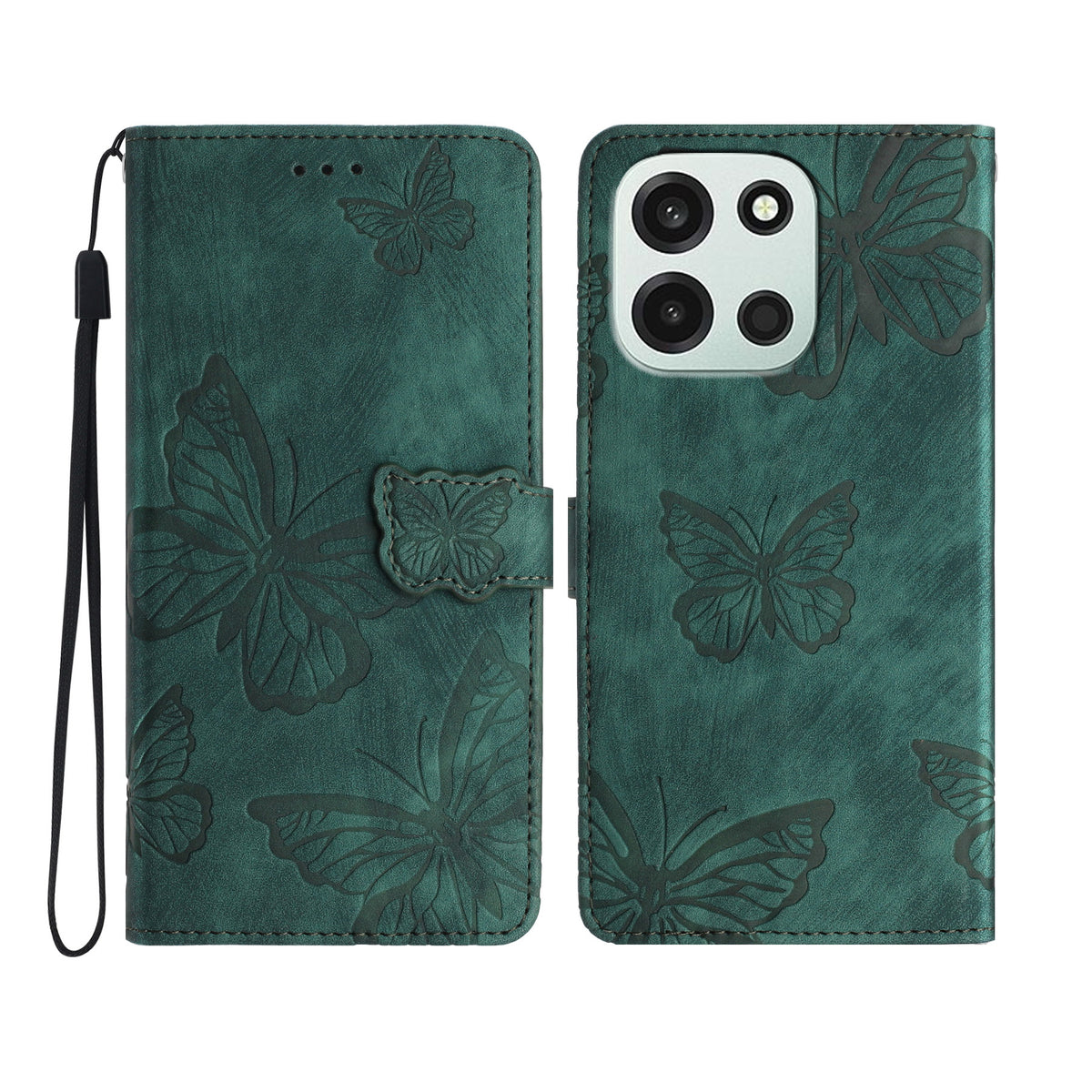 OnePlus Nord 6 5G / Turbo 6V 5G / Turbo 6 5G-skal, fjärilsdesign, fällbart läderfodral, hud-touch