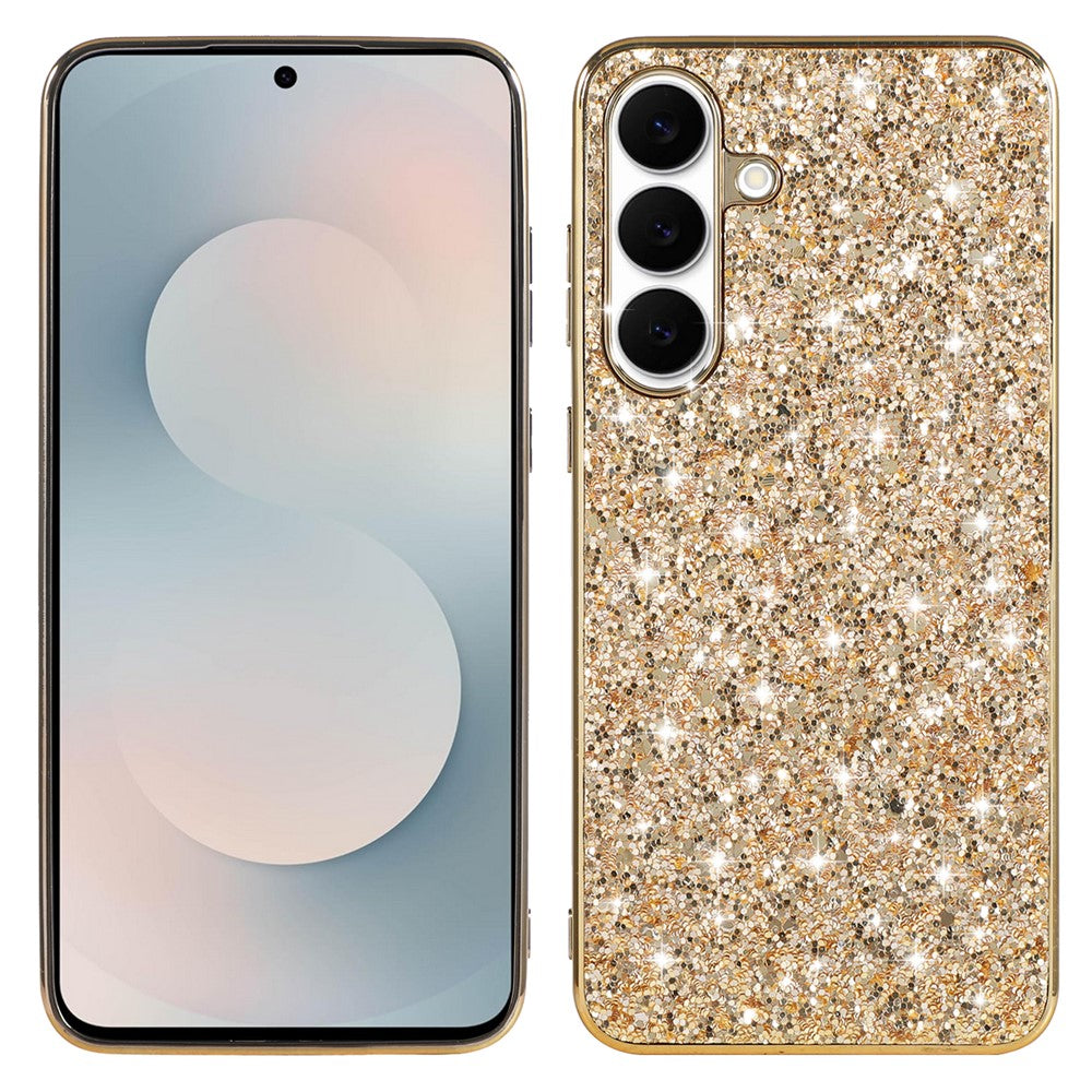 Til Samsung Galaxy A57 5G Etui Elektroplettering TPU + PC Funklende Glitter Telefon Bagcover