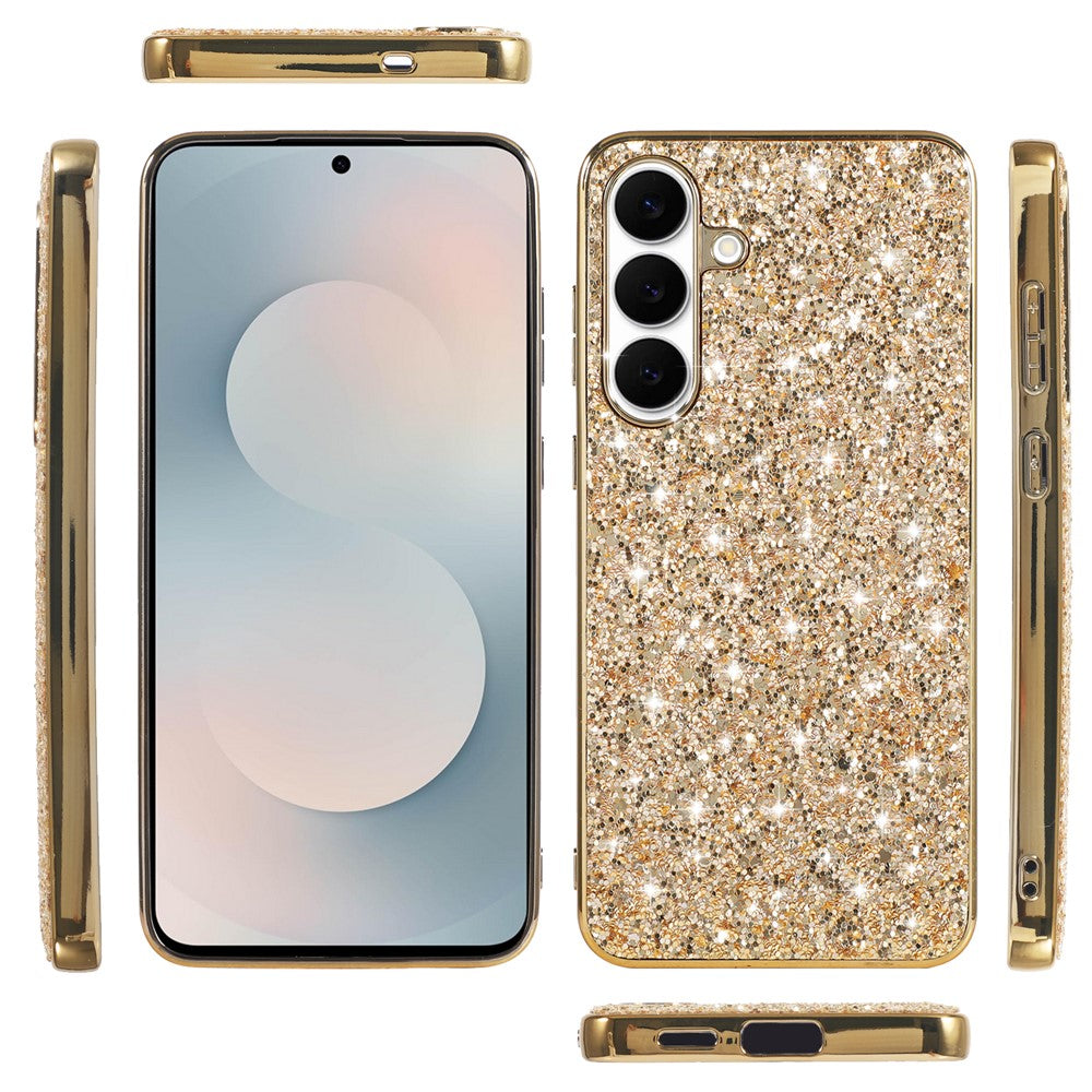 Til Samsung Galaxy A57 5G Etui Elektroplettering TPU + PC Funklende Glitter Telefon Bagcover