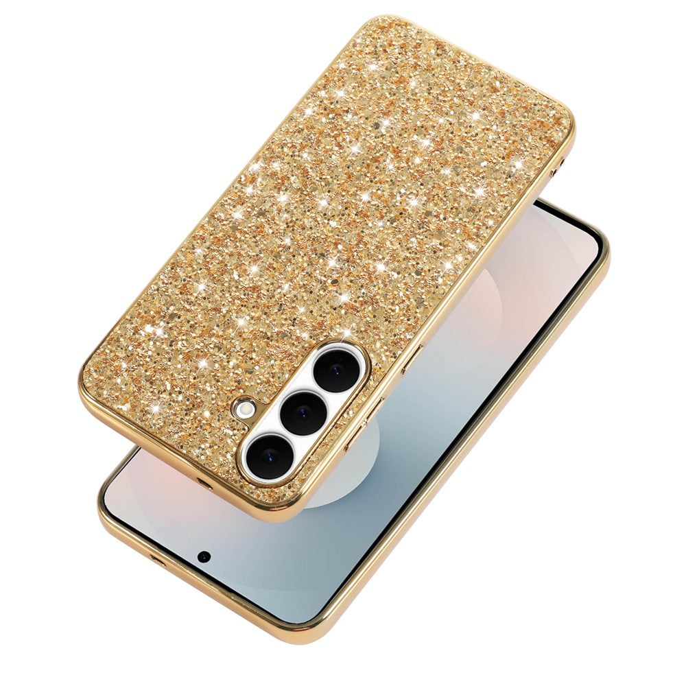 Til Samsung Galaxy A57 5G Etui Elektroplettering TPU + PC Funklende Glitter Telefon Bagcover