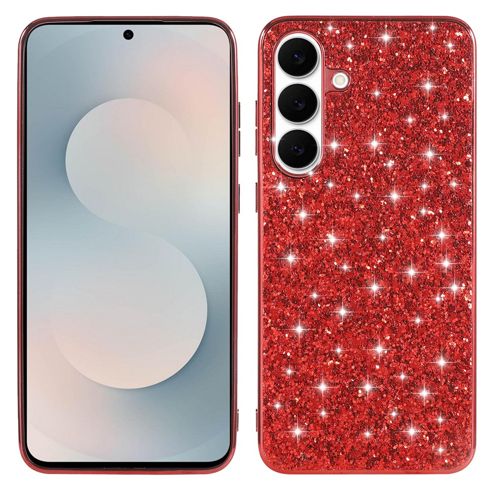 Til Samsung Galaxy A57 5G Etui Elektroplettering TPU + PC Funklende Glitter Telefon Bagcover