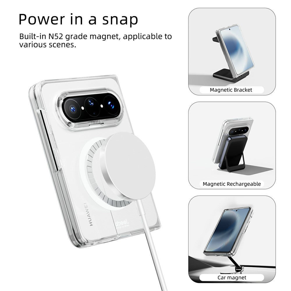 ABEEL For Huawei Pura X Max Magnetic Case Clear PC Anti Scratch Phone Cover