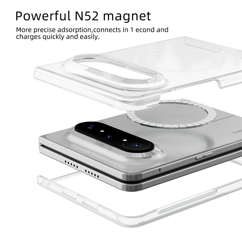 ABEEL For Huawei Pura X Max Magnetic Case Clear PC Anti Scratch Phone Cover