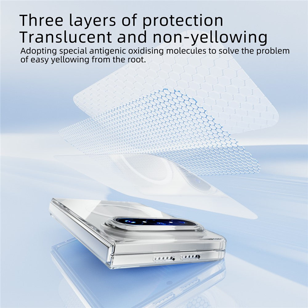 ABEEL For Huawei Pura X Max Magnetic Case Clear PC Anti Scratch Phone Cover