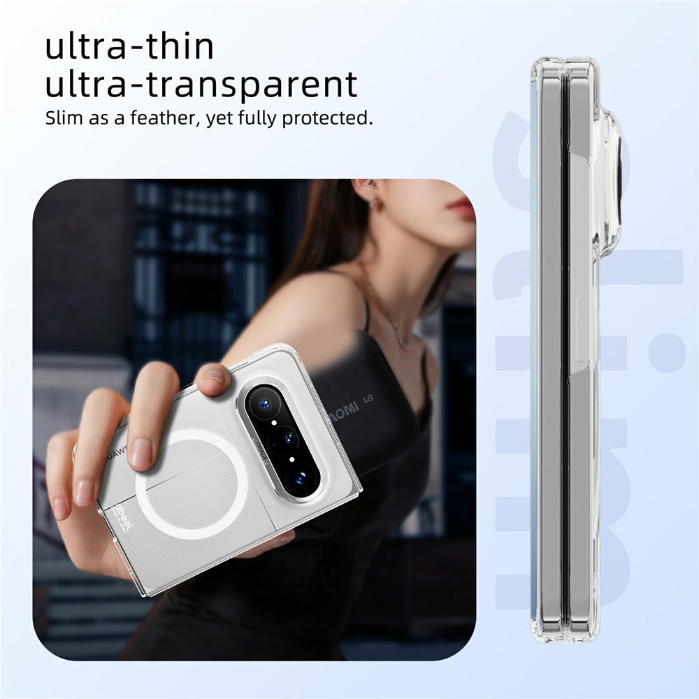 ABEEL For Huawei Pura X Max Magnetic Case Clear PC Anti Scratch Phone Cover