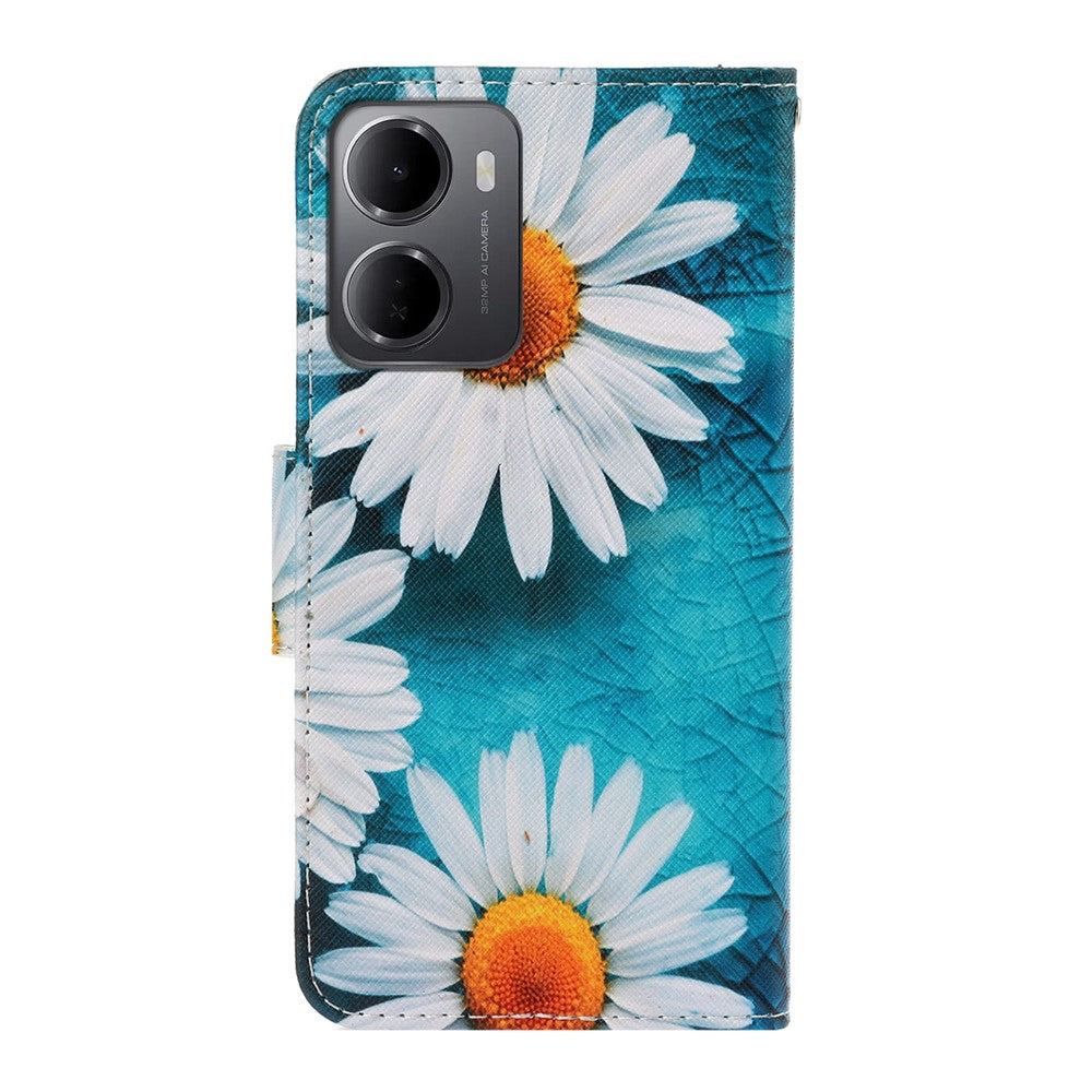 For Xiaomi Redmi 15a 5G Case Pattern Printing Protective Leather Folio Phone Cover with Wrist Strap