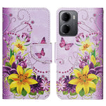 For Xiaomi Redmi 15a 5G Case Pattern Printing Protective Leather Folio Phone Cover with Wrist Strap