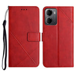 For Xiaomi Redmi 15a 5G Case Line Pattern Wallet Leather Phone Cover with Wrist Strap