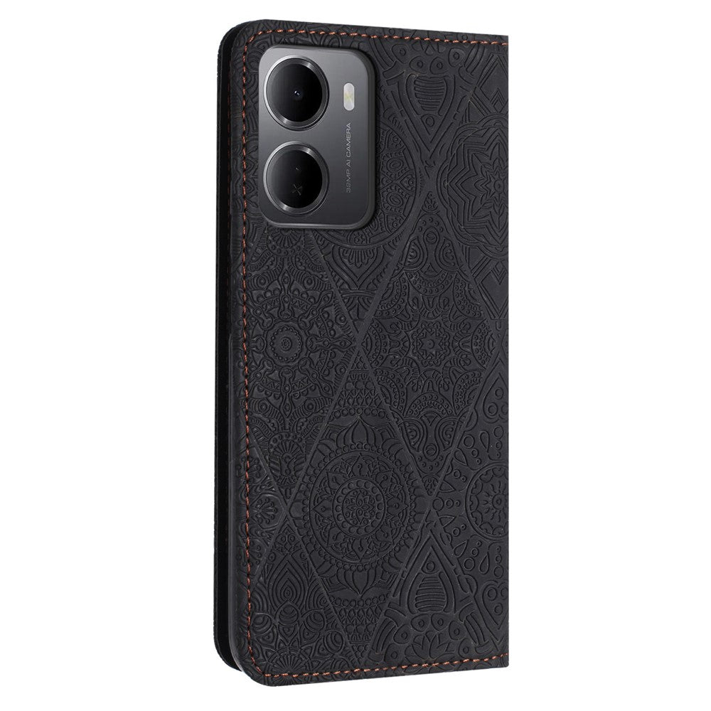 For Xiaomi Redmi 15a 5G Case Imprinted Flower Wallet Stand Leather Phone Cover