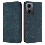 For Xiaomi Redmi 15a 5G Case Imprinted Flower Wallet Stand Leather Phone Cover