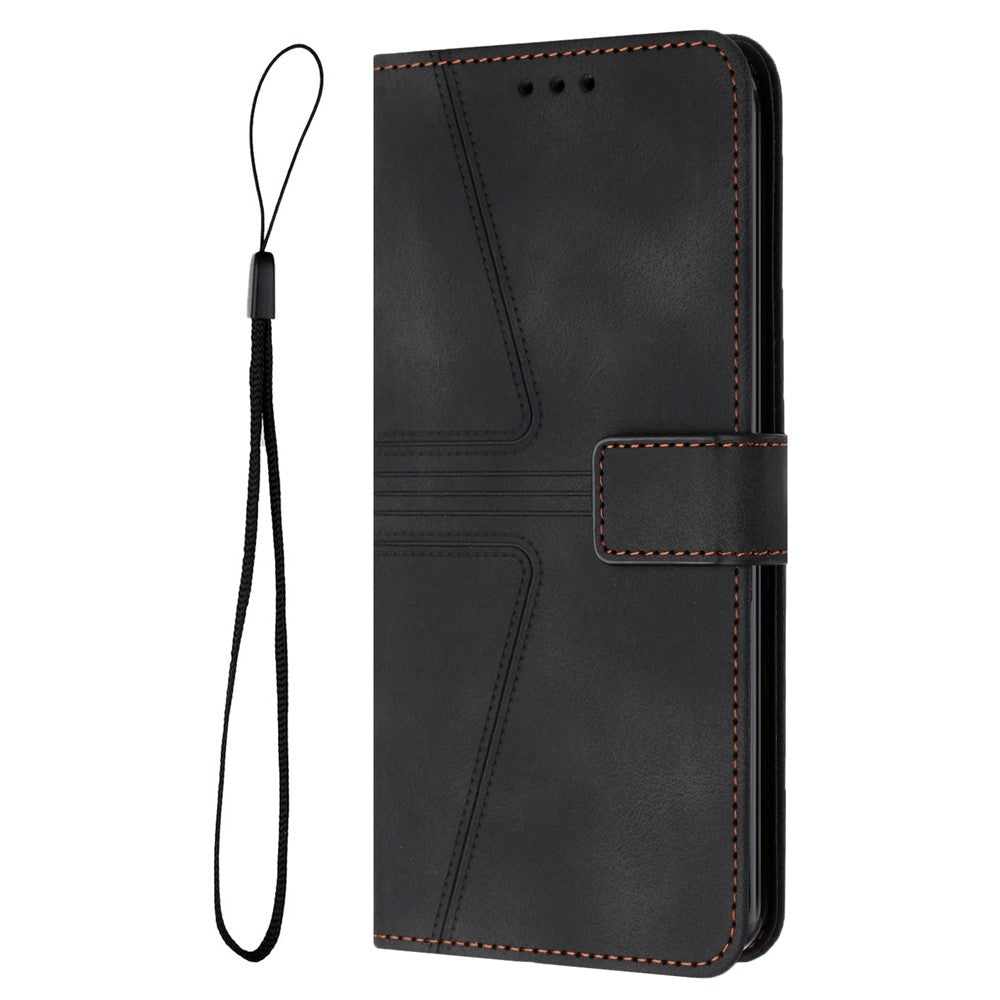 For Xiaomi Redmi 15a 5G Case Triangle Imprinted Anti-Scratch PU Leather Phone Wallet Cover