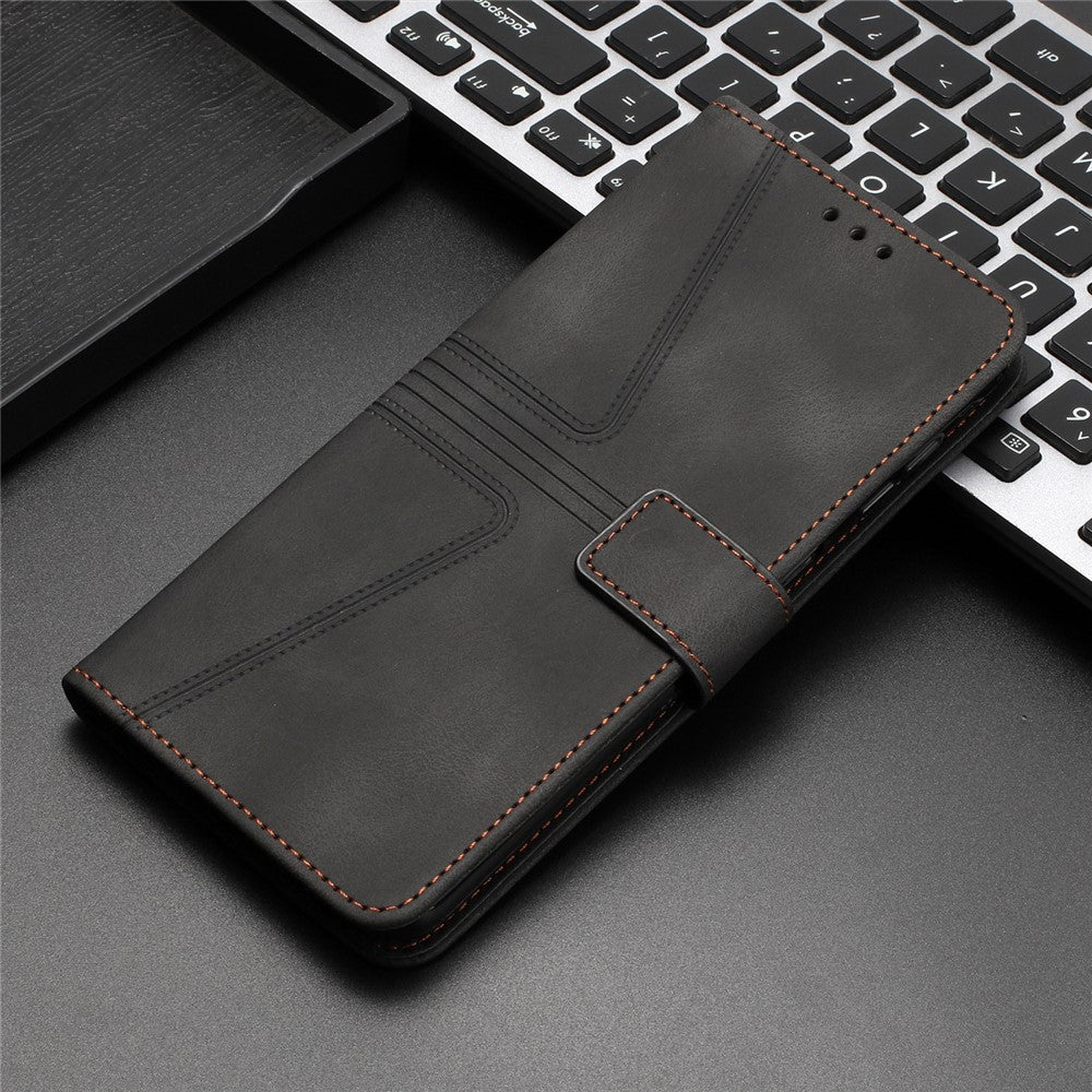 For Xiaomi Redmi 15a 5G Case Triangle Imprinted Anti-Scratch PU Leather Phone Wallet Cover