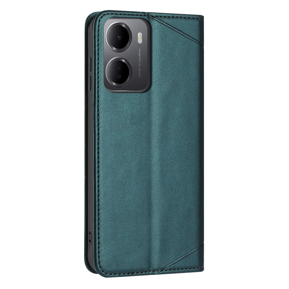 For Xiaomi Redmi 15a 5G Wallet Case Line Imprinted Leather Stand Phone Cover with Wrist Strap