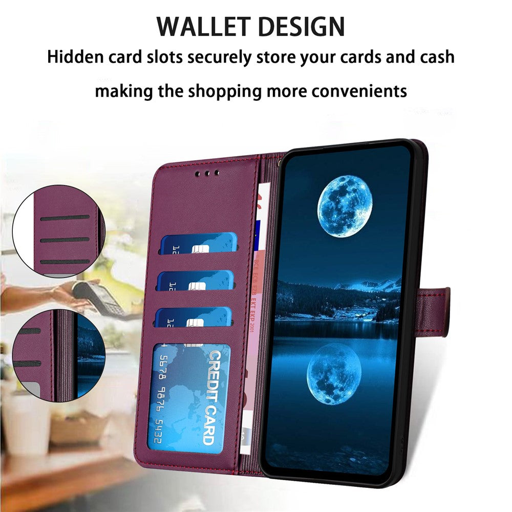 For Samsung Galaxy A27 5G Case Stand Wallet Leather Phone Cover with Strap
