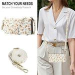 Leather Case For Xiaomi Redmi Note 14 5G  /  Poco M7 Pro 5G Rhombic Floral Pattern Zipper Wallet Phone Cover with Wrist Strap   /   Shoulder Strap