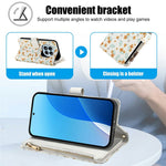 For Xiaomi Redmi Note 15 Pro 4G (Global) Leather Case with Wrist Strap   /   Shoulder Strap Rhombic Floral Pattern Zipper Wallet Phone Cover