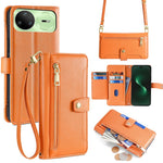 For Huawei nova 15 Pro 5G Leather Case Zipper Pocket Wallet Phone Cover with 2 Straps
