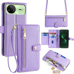 For Huawei nova 15 Pro 5G Leather Case Zipper Pocket Wallet Phone Cover with 2 Straps