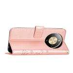 For Honor X70 5G  /  X9d 5G  /  Magic8 Lite 5G Leather Wallet Case Butterfly Flower Imprinted Phone Cover with Strap