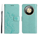 For Honor X70 5G  /  X9d 5G  /  Magic8 Lite 5G Leather Wallet Case Butterfly Flower Imprinted Phone Cover with Strap