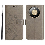 For Honor X70 5G  /  X9d 5G  /  Magic8 Lite 5G Leather Wallet Case Butterfly Flower Imprinted Phone Cover with Strap