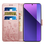 For Honor Magic8 Pro 5G Leather Wallet Case Butterfly Flower Imprinted Phone Cover with Strap
