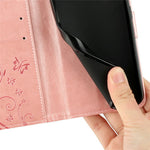 For Honor Magic8 Pro 5G Leather Wallet Case Butterfly Flower Imprinted Phone Cover with Strap