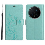 For Honor Magic8 Pro 5G Leather Wallet Case Butterfly Flower Imprinted Phone Cover with Strap