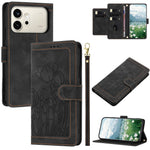 For Honor 600 5G Case Tulip Leather Phone Cover with 5 Card Slots Wallet