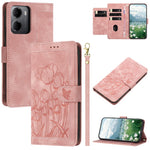For Xiaomi Redmi 15a 5G Case Tulip Leather Phone Cover with 5 Card Slots Wallet