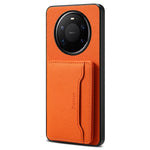 DENIOR D30 For Huawei Mate 80 Pro Max Magnetic Case Detachable Card Holder Kickstand Litchi Texture Leather Back Phone Cover