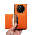 DENIOR D30 For Huawei Mate 80 Pro Max Magnetic Case Detachable Card Holder Kickstand Litchi Texture Leather Back Phone Cover