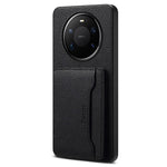 DENIOR D30 For Huawei Mate 80 Pro Max Magnetic Case Detachable Card Holder Kickstand Litchi Texture Leather Back Phone Cover